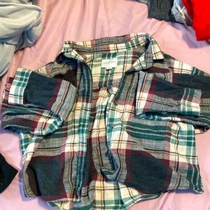 American eagle cropped flannel